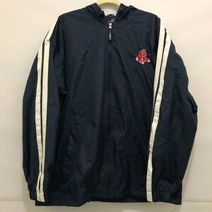 NWT Kenpo Boston Red Sox Navy Blue Windbreaker Jacket with White Stripes Size XL